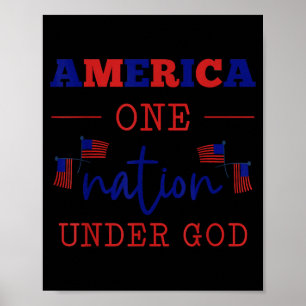 Amerika Eine Nation Unter Gott Glaube Design Poster