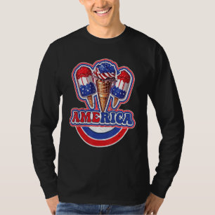 Amerika Eiscreme 4. Juli T-Shirt