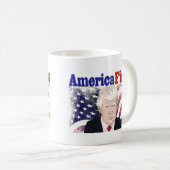Amerika Erste Trump-US Flagge Kaffeetasse (VorderseiteRechts)