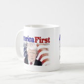 Amerika Erste Trump-US Flagge Kaffeetasse (Vorderseite Links)