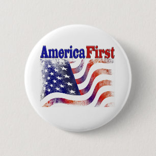 Amerika Erste US Flagge Button