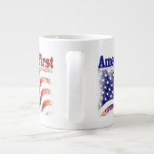 Amerika Erste US Flagge Halbtext Jumbo-Tasse (Rückseite)