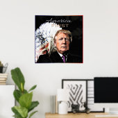 AMERIKA ERSTER SLOGAN EAGFL ZWEI POSTER (Heimbüro)