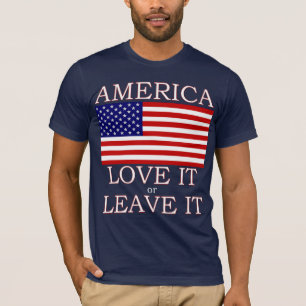 Amerika  es oder Verlasse es Mens Dark Tshirt