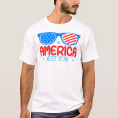 Amerika EST 1776 USA Unabhängigkeitstag T-Shirt (Vorderseite)