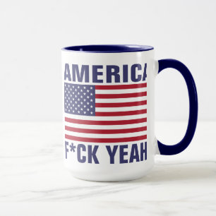 Amerika, F*ck ja! - Blau Tasse