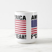 Amerika, F*ck ja! Lustig Kaffeetasse (Mittel)