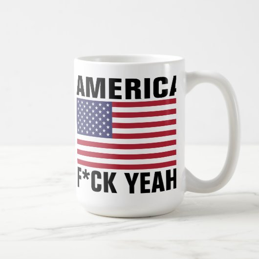 Amerika, F*ck ja! Lustig Kaffeetasse (Rechts)