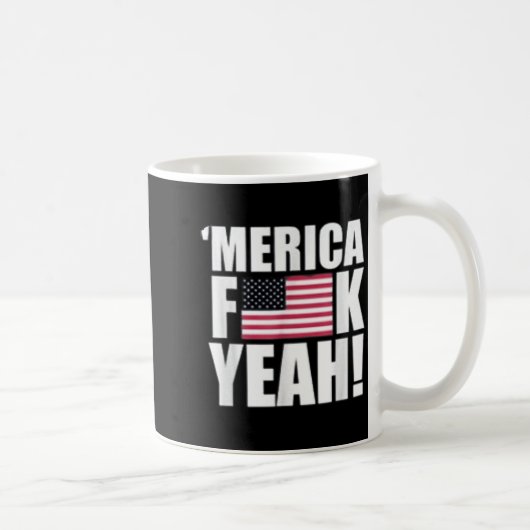Amerika F Yeah Fourth 4th Juli Kaffeetasse (Rechts)