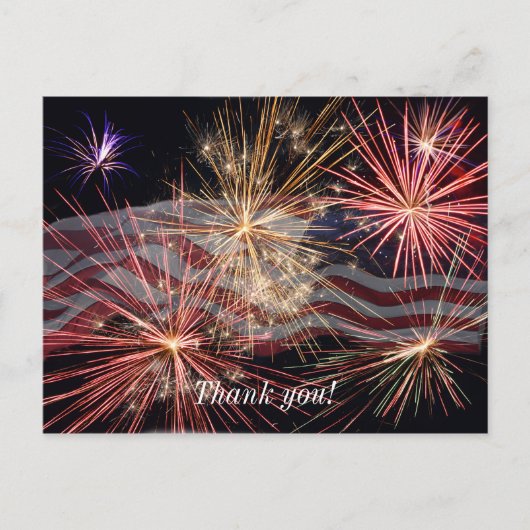 Amerika feiern Danke Postkarte (Vorderseite)