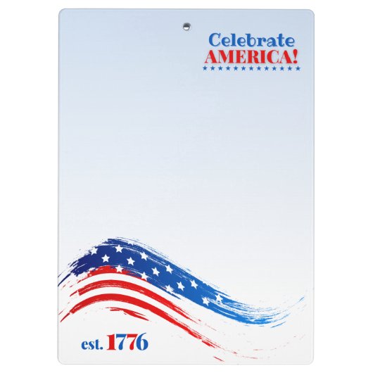 Amerika feiern klemmbrett (Rückseite)
