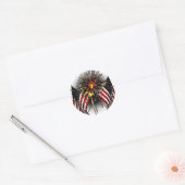 Amerika feiern runder aufkleber (Umschlag)