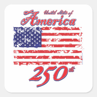 Amerika feiert 250 Jahre Quadratischer Aufkleber