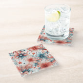 Amerika feiert glasuntersetzer (Schrägansicht)