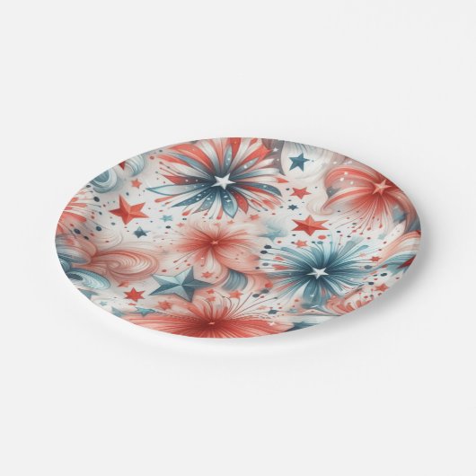 Amerika feiert pappteller (Schrägansicht)