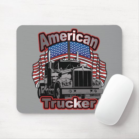 Amerika-Fernlastfahrer Mousepad (Mit Mouse)