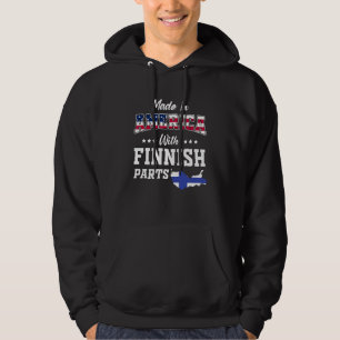 Amerika Finnische Teile Finnland Karte USA-Flagge Hoodie