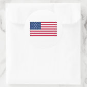 Amerika FLAG International Runder Aufkleber (Tasche)
