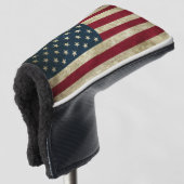 AMERIKA FLAG RUSTIKER GOLFKOPFDECKER GOLF HEADCOVER (3/4 Vorderseite)