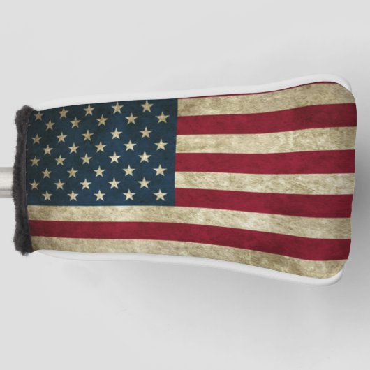 AMERIKA FLAG RUSTIKER GOLFKOPFDECKER GOLF HEADCOVER (Vorderseite)