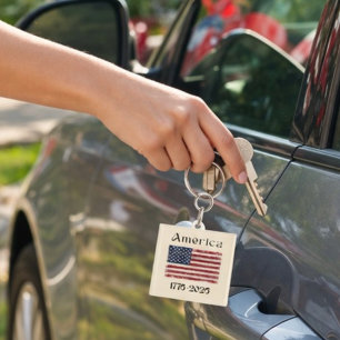 Amerika-Flagge 1776 bis 2026 USA 250. Jubiläum Schlüsselanhänger