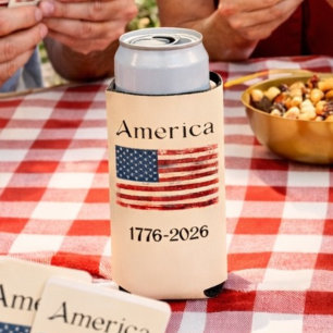 Amerika-Flagge 1776 bis 2026 USA 250. Jubiläum Selters Dosenkühler