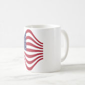 Amerika-Flagge Coffee-Tasse Kaffeetasse (VorderseiteRechts)