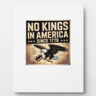 Amerika-Flagge Dekor Keine Könige in Amerika seit  Fotoplatte