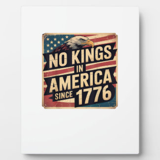 Amerika-Flagge Dekor Keine Könige In Amerika Seit Fotoplatte