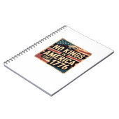 Amerika-Flagge Dekor Keine Könige In Amerika Seit Notizblock (Linke Seite)