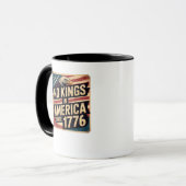 Amerika-Flagge Dekor Keine Könige In Amerika Seit Tasse (Vorderseite Links)