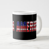 AMERIKA-Flagge Jumbo-Tasse (Vorderseite Rechts)
