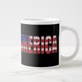 AMERIKA-Flagge Jumbo-Tasse (Rechts)