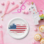 Amerika-Flagge Pappteller, Amerika-Flagge Party-Te Pappteller (Party)