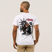 Amerika-Flagge T-Shirt (Schwarz voll)