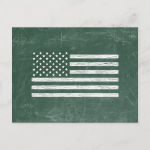 Amerika-Flagge Tafelbild Kunst (Zeichnung Nr. 1) Feiertagspostkarte