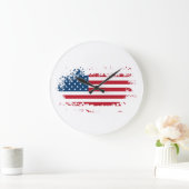 Amerika-Flagge-Uhr Große Wanduhr (Zuhause)