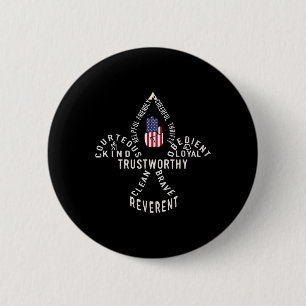 Amerika-Flaggen-Pfadfinder-Gesetz Button