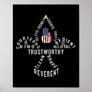Amerika-Flaggen-Scouting-Gesetz Poster