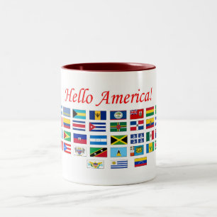 Amerika-Flaggen Zweifarbige Tasse