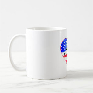 Amerika-Flaggenherz Kaffeetasse