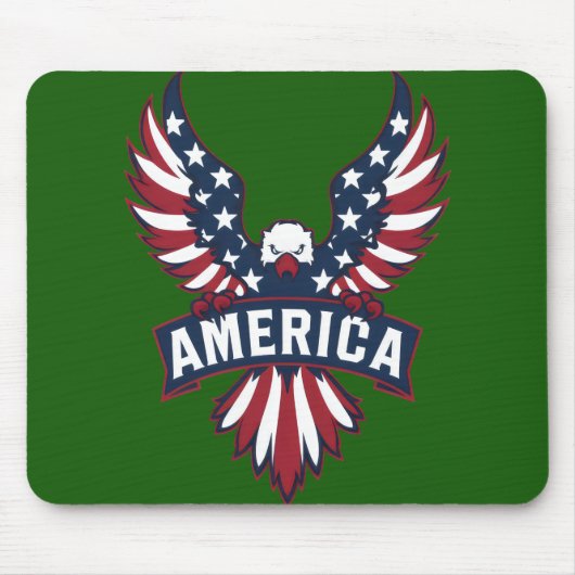 Amerika flaggt. Adler. Mousepad (Vorne)