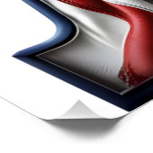 Amerika flaggt. poster (Ecke)