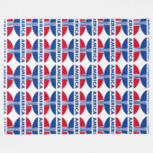 AMERIKA FLEECEDECKE (Vorderseite (Horizontal))