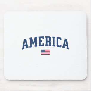 Amerika Frauen Männer Kinder amerikanische Flagge Mousepad