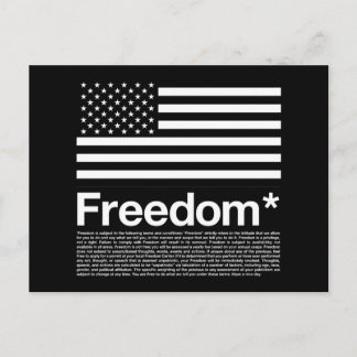 Amerika: Freiheitsbedingungen Postkarte