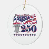 Amerika Freiheitsglocke 250 Keramik Ornament (Links)
