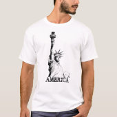 Amerika-Freiheitsstatue T - Shirt (Vorderseite)