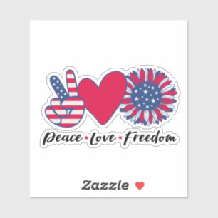 Amerika. Frieden. Liebe. Freiheit. Aufkleber