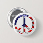 Amerika Friedenszeichen Button (Vorne & Hinten)